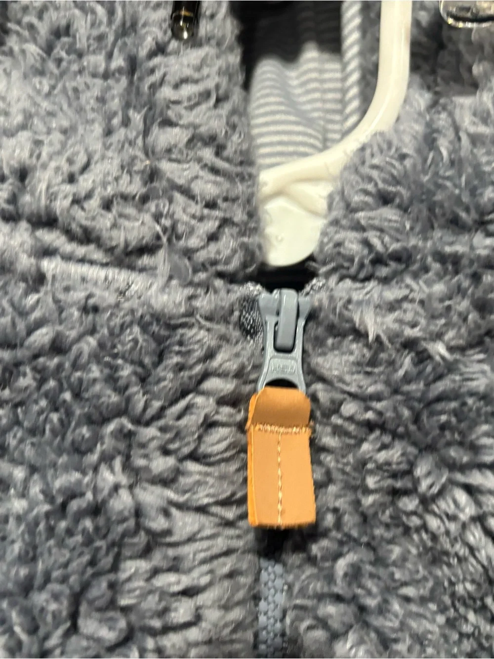 Carter's Light Blue Teddy Fleece Hooded One-Piece with Ears